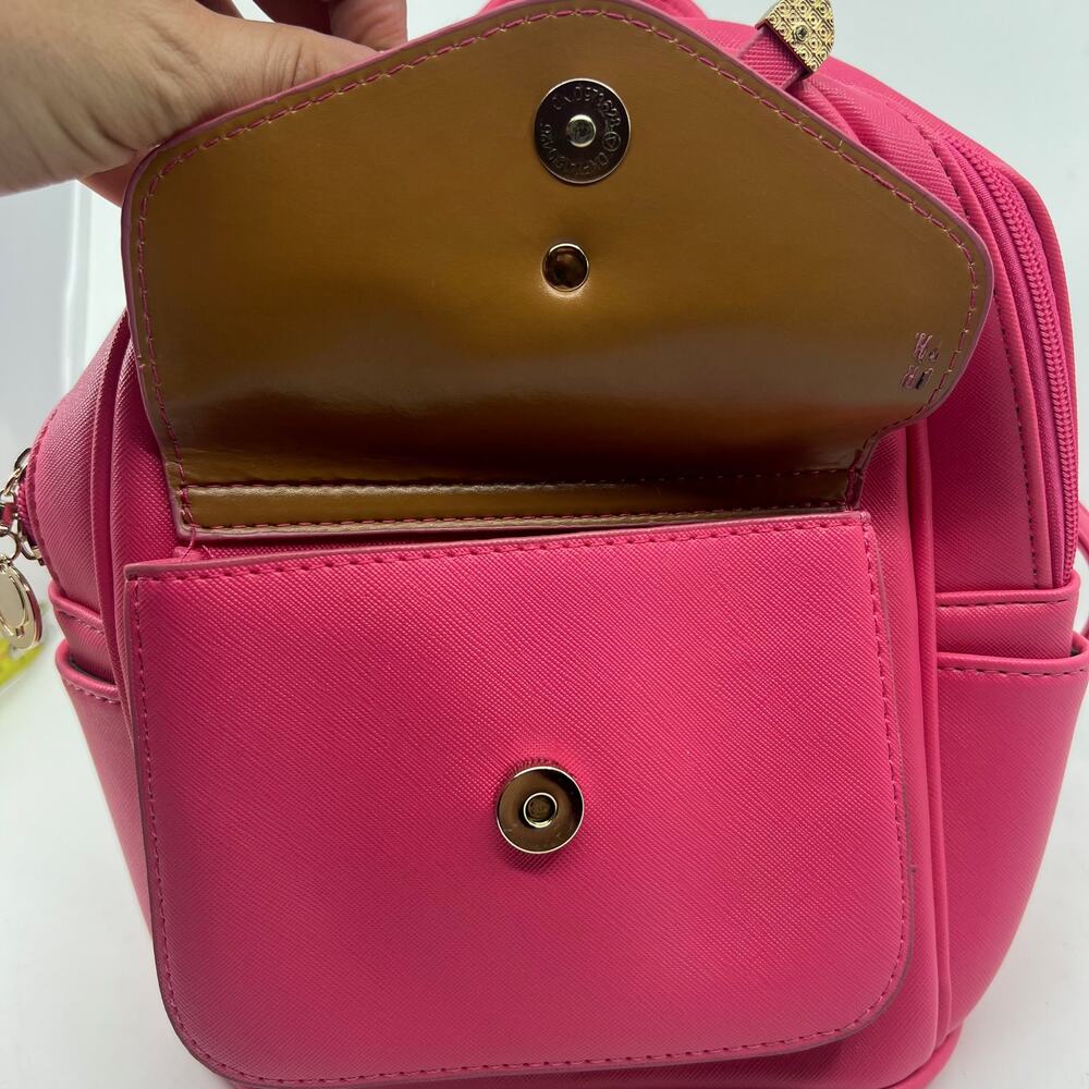 Cianmi Veasrge Goutuae Mini Backpack Purse Hot Pink Cute Ribbon Design - Picture 4 of 9
